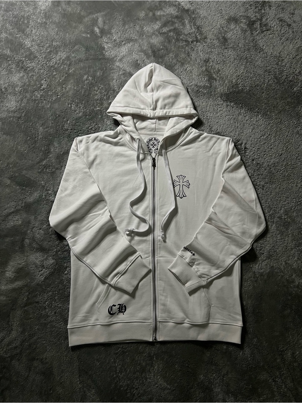 White chrome hearts hoodie